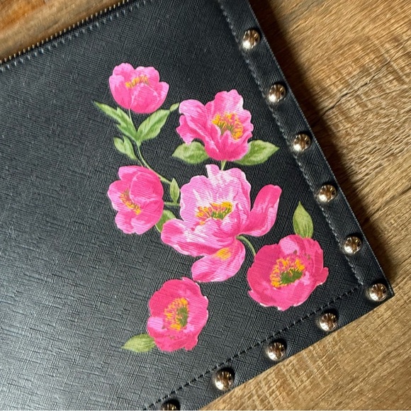 White House Black Market Floral Studded Clutch - Picture 3 of 6